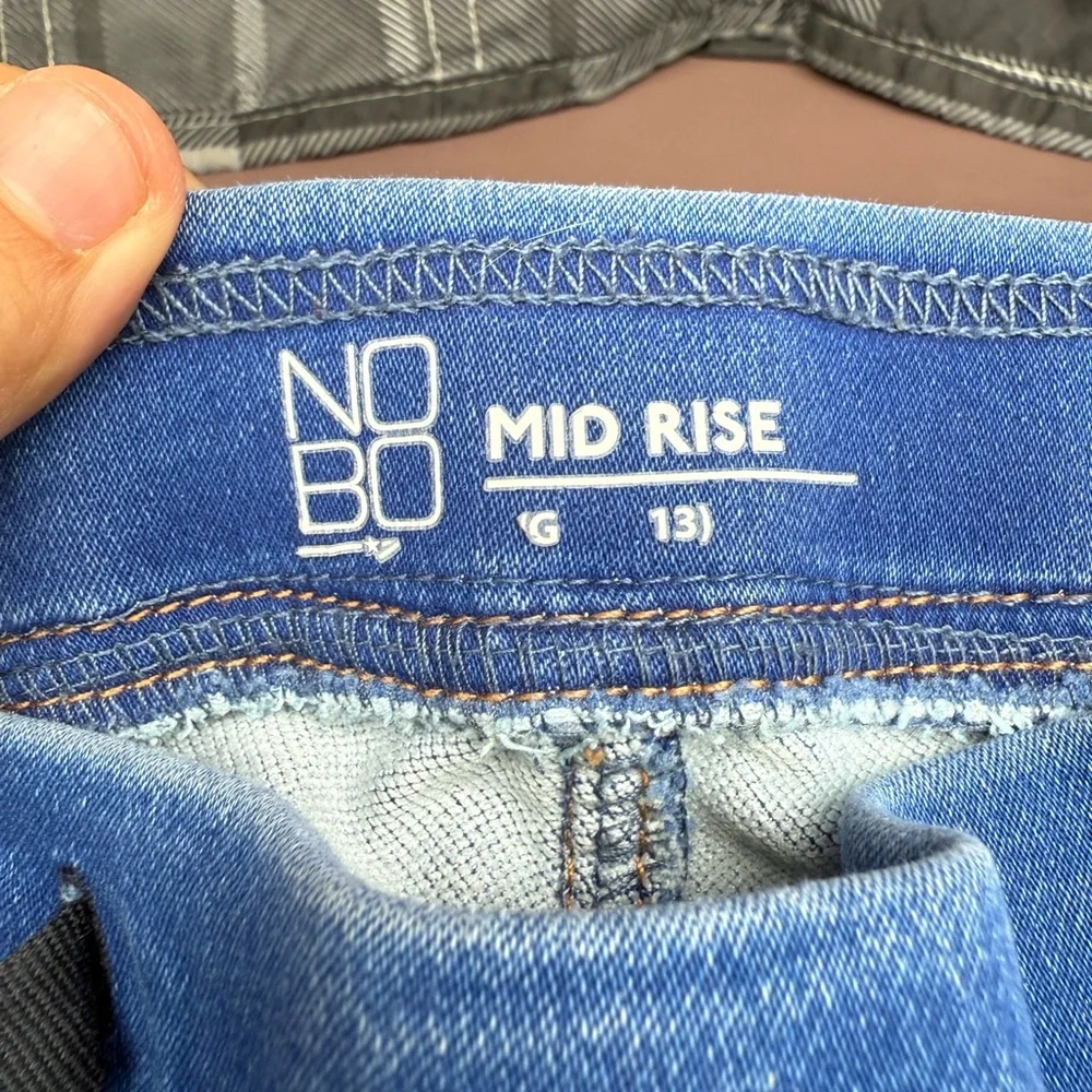 NOBO Blue Mid Rise Denim Shorts - Picture 4 of 5